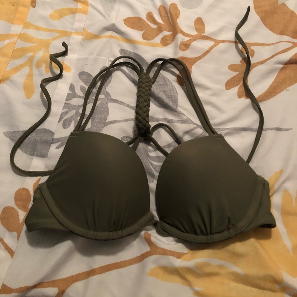 Hollister Green push up Bikini Top